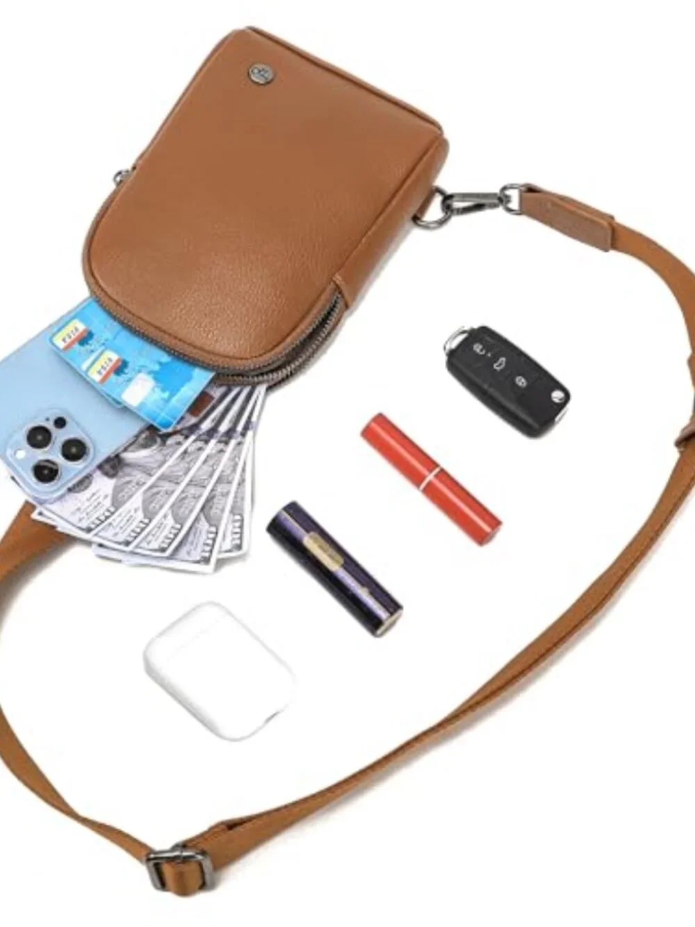 Touchscreen Crossbody Phone Purse, Small Sling Bag with RFID & Anti-Theft Buckle